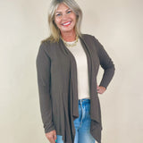 Everyday Layer Open Cardigan – Black & Brown - Jessi Jayne Boutique