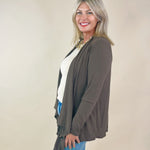 Everyday Layer Open Cardigan – Black & Brown - Jessi Jayne Boutique