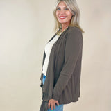 Everyday Layer Open Cardigan – Black & Brown - Jessi Jayne Boutique