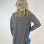 Everyday Layer Open Cardigan – Black & Brown - Jessi Jayne Boutique