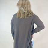 Everyday Layer Open Cardigan – Black & Brown - Jessi Jayne Boutique