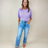 Stonewash Tummy Control Cuffed Crop Jeans - Jessi Jayne Boutique