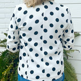 Class Act Polka Dot Blazer White