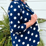 Class Act Polka Dot Blazer Navy
