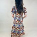 Patchwork Bloom High - Neck Midi Dress - Jessi Jayne Boutique