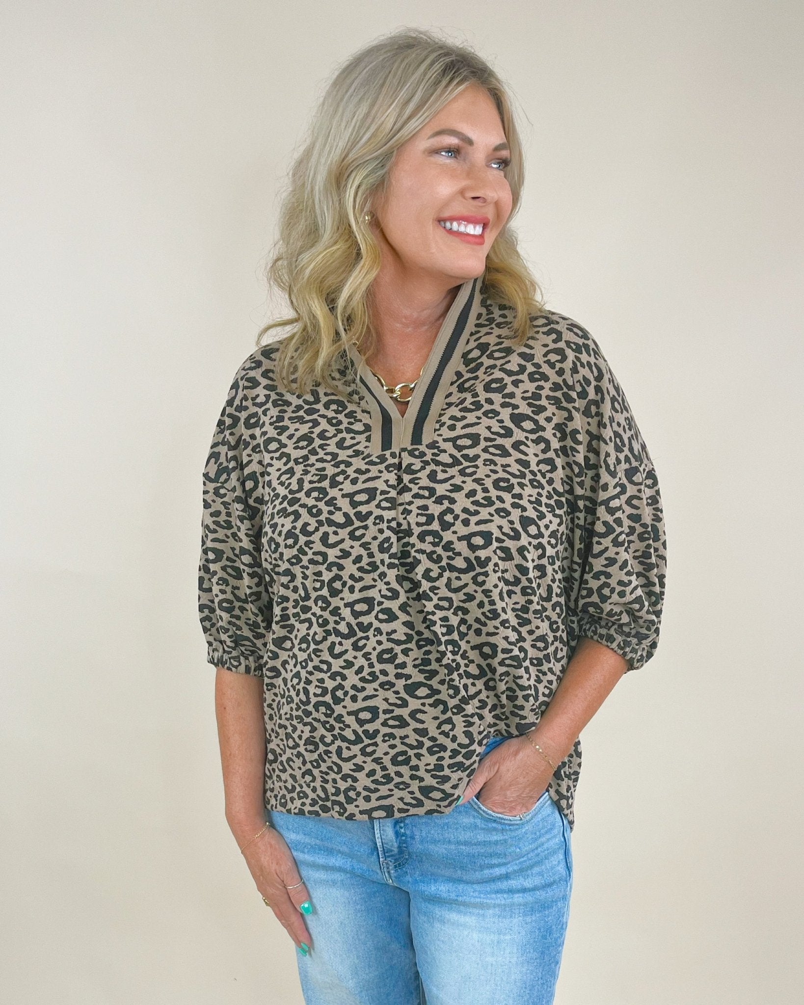 Wild Side Leopard Quarter - Zip Top - Jessi Jayne Boutique