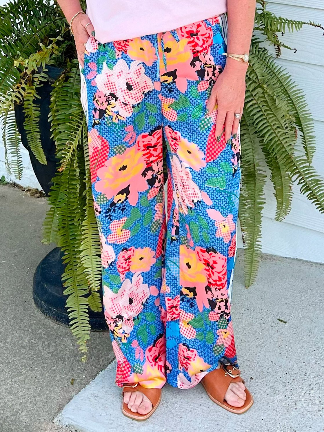 Boardwalk Bloom Pants - Jessi Jayne Boutique