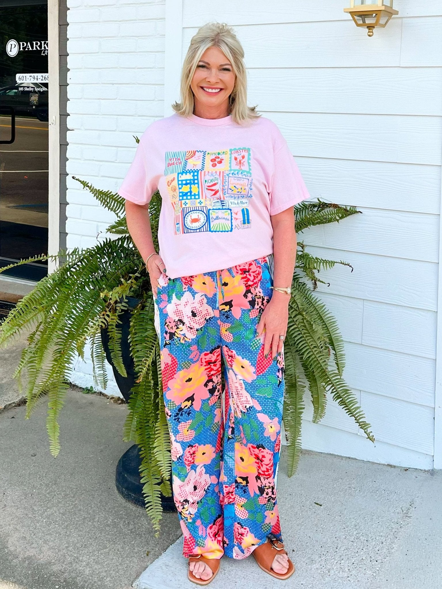 Boardwalk Bloom Pants - Jessi Jayne Boutique