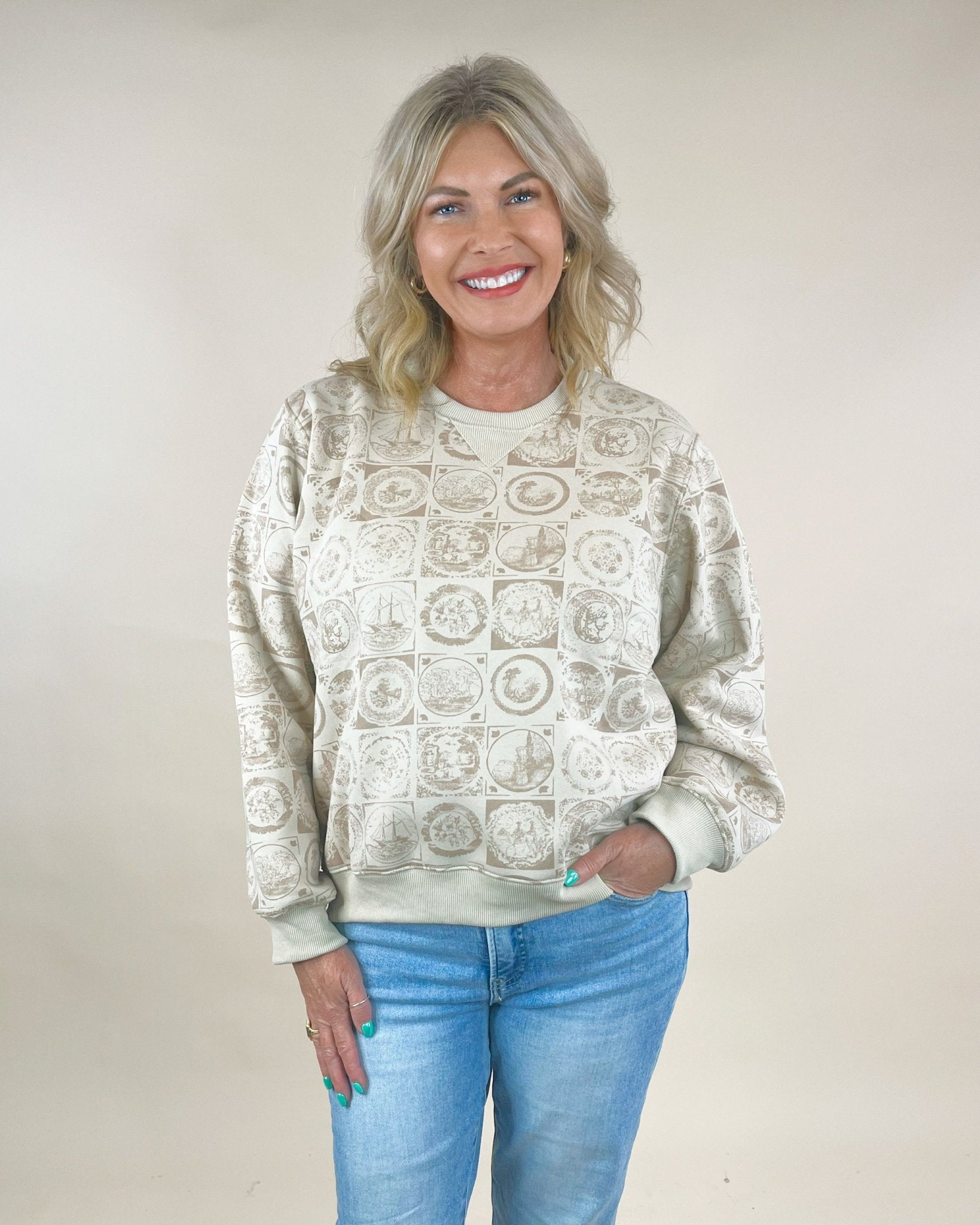 Seaside Stamp Pullover - Jessi Jayne Boutique