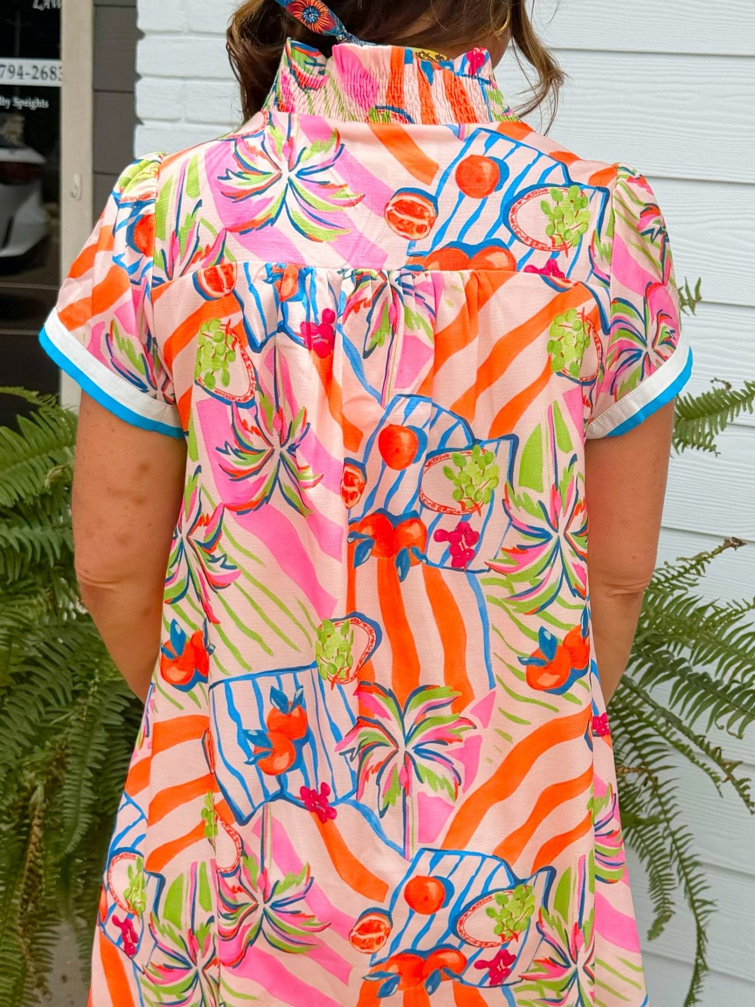 Citrus Carnival Printed Shift Dress - Jessi Jayne Boutique