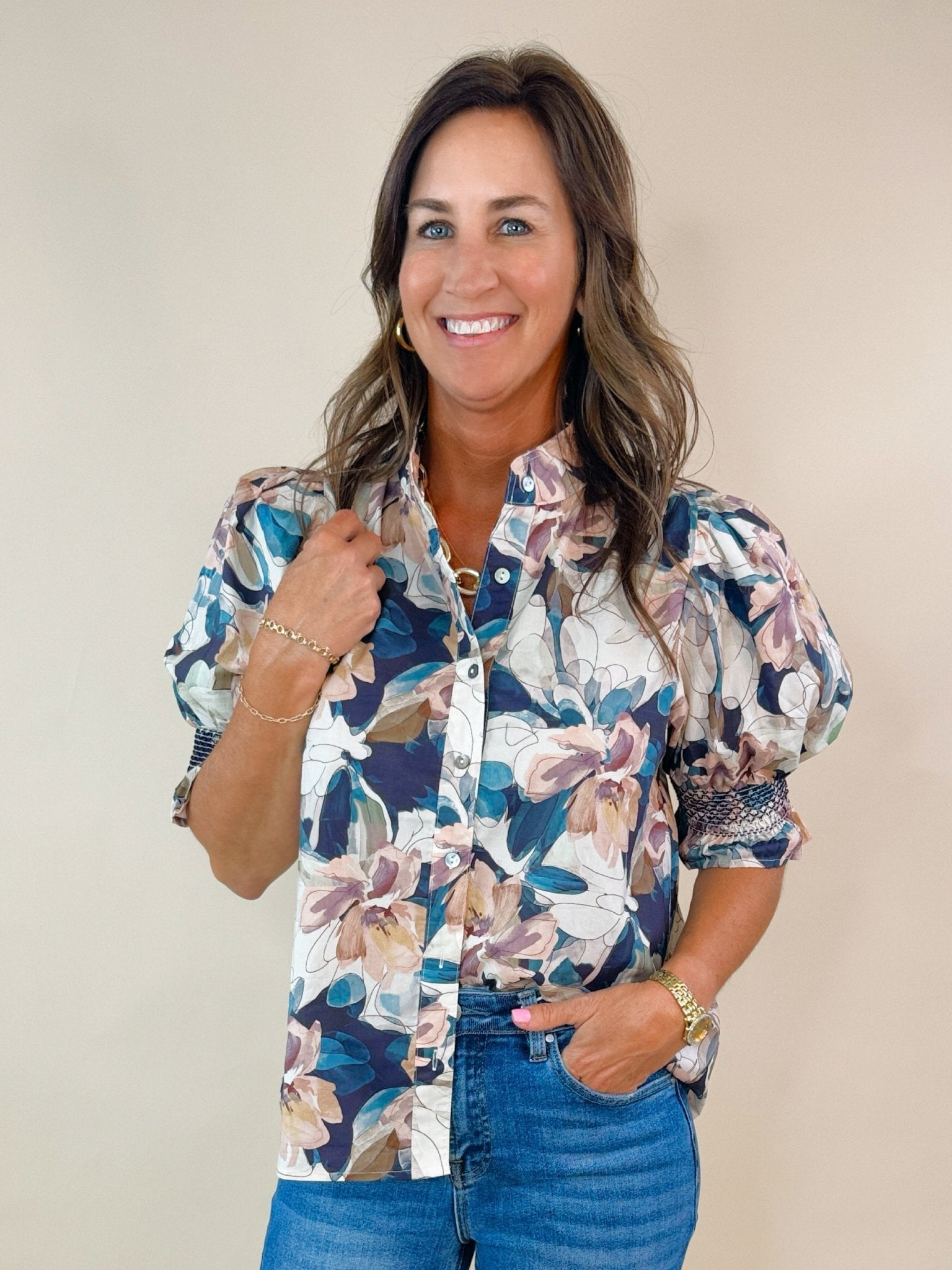 Magnolia Muse Floral Top - Jessi Jayne Boutique