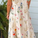 Cream Botanical Garden Maxi Dress - Jessi Jayne Boutique
