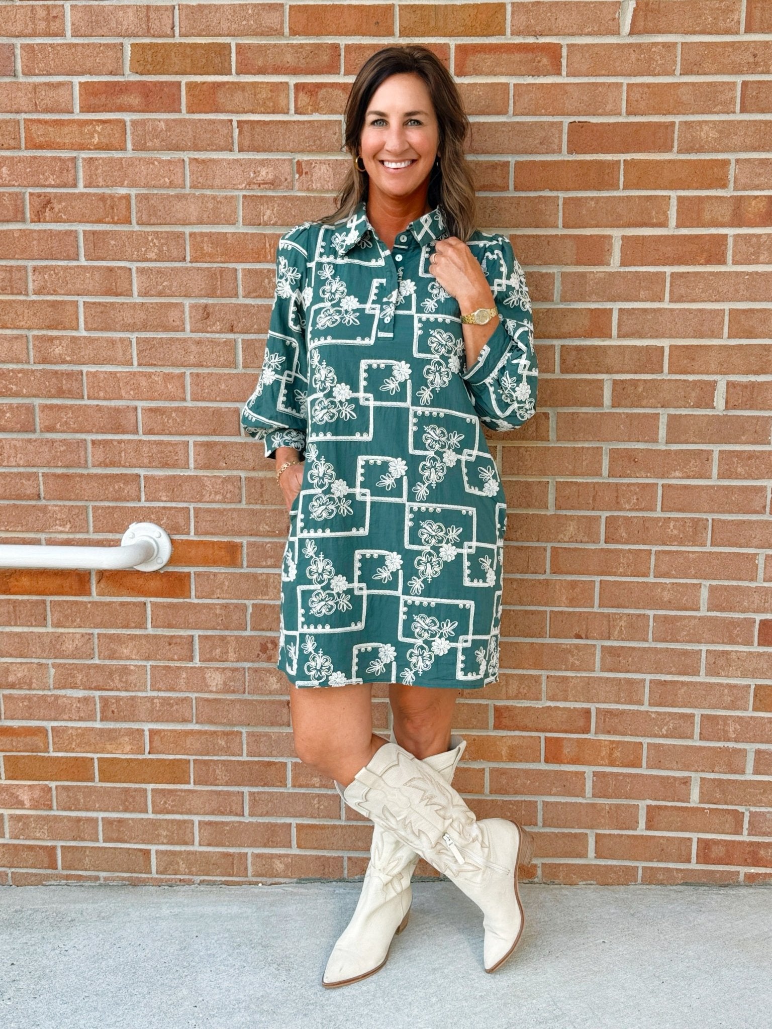 Garden Grove Embroidered Mini Dress - Jessi Jayne Boutique