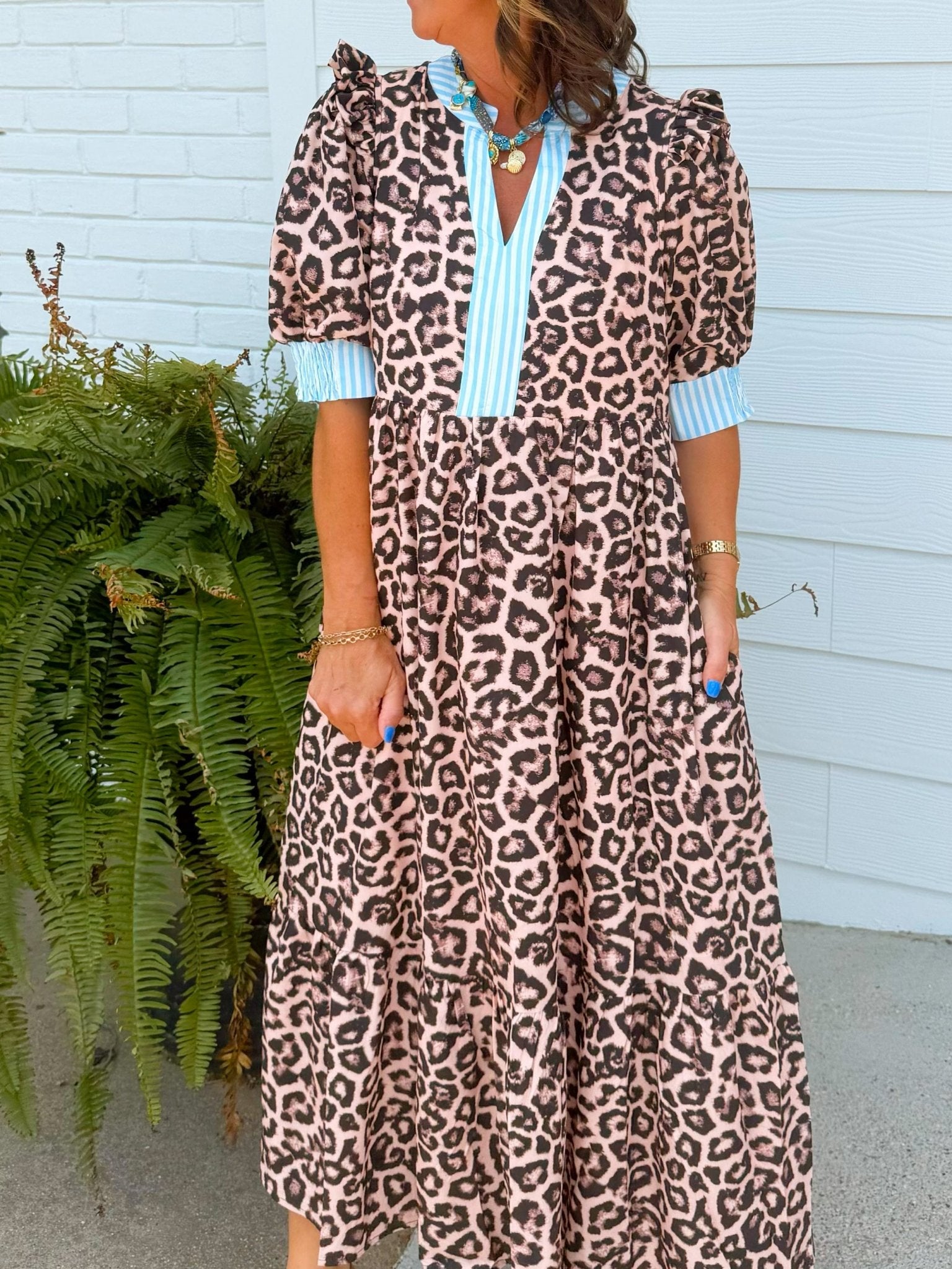 Wild at Heart Leopard Midi Dress - Jessi Jayne Boutique