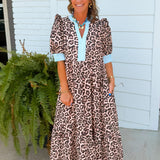 Wild at Heart Leopard Midi Dress