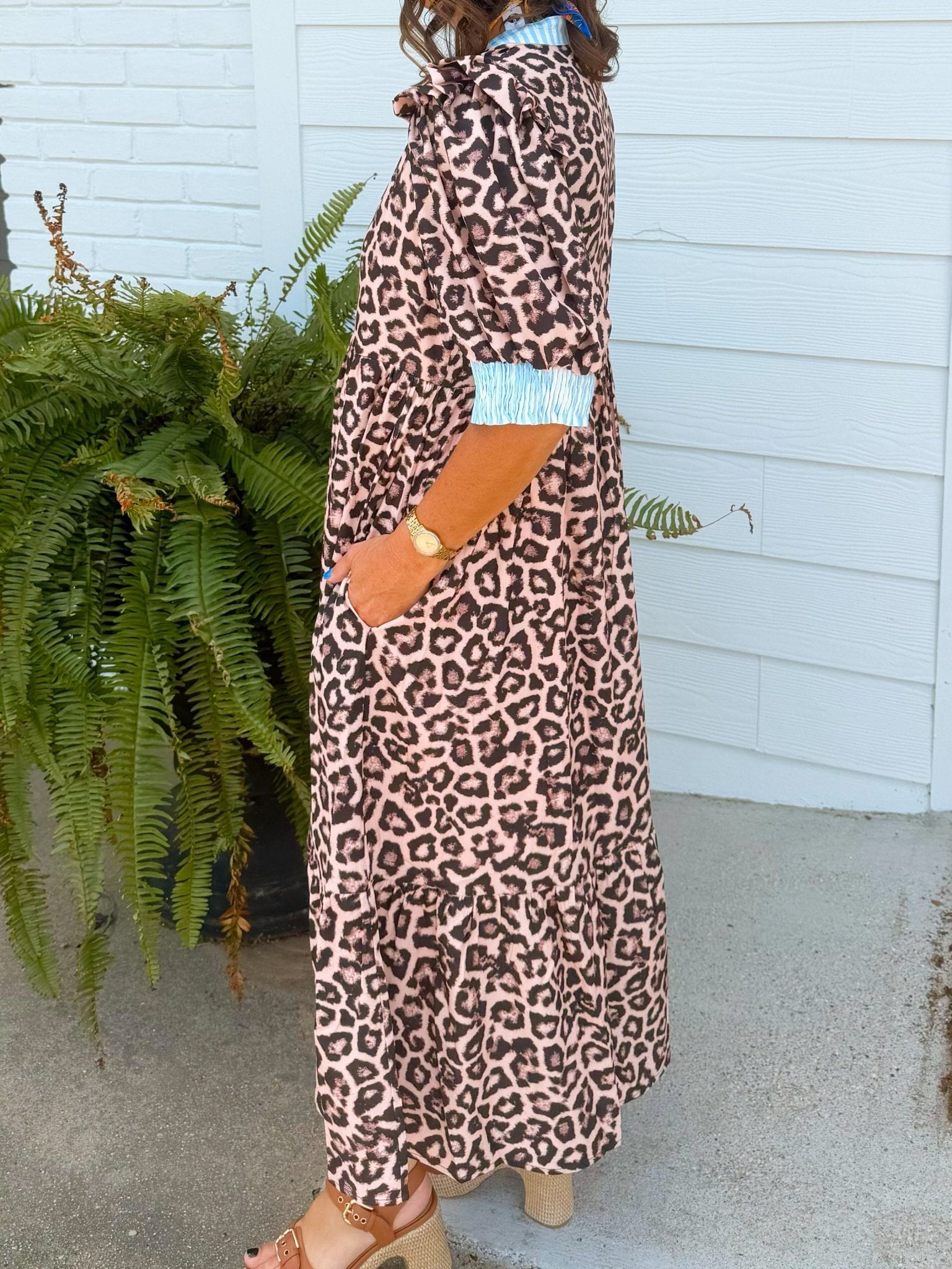 Wild at Heart Leopard Midi Dress - Jessi Jayne Boutique