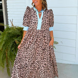 Wild at Heart Leopard Midi Dress