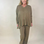 Textured Tranquility Ribbed Pant Set - Jessi Jayne Boutique