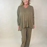 Textured Tranquility Ribbed Pant Set - Jessi Jayne Boutique