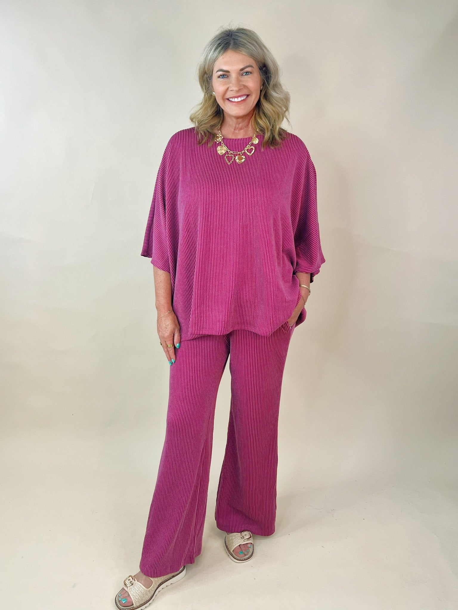 Wanderer Ribbed Lounge Set - Jessi Jayne Boutique