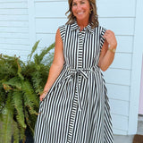 City Lines Striped Midi Dress - Jessi Jayne Boutique
