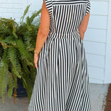 City Lines Striped Midi Dress - Jessi Jayne Boutique