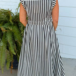 City Lines Striped Midi Dress - Jessi Jayne Boutique