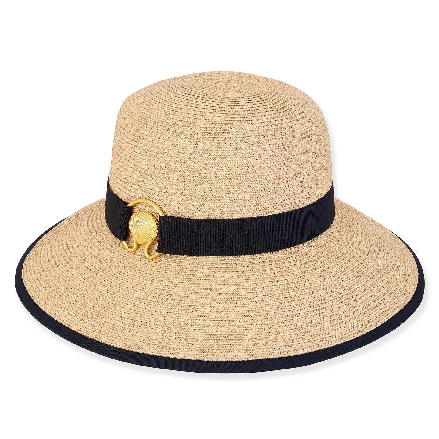 Natural Paperbraid Sun Hat with Shell Charm by Sun ‘N’ Sand - Jessi Jayne Boutique