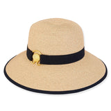 Natural Paperbraid Sun Hat with Shell Charm by Sun ‘N’ Sand - Jessi Jayne Boutique