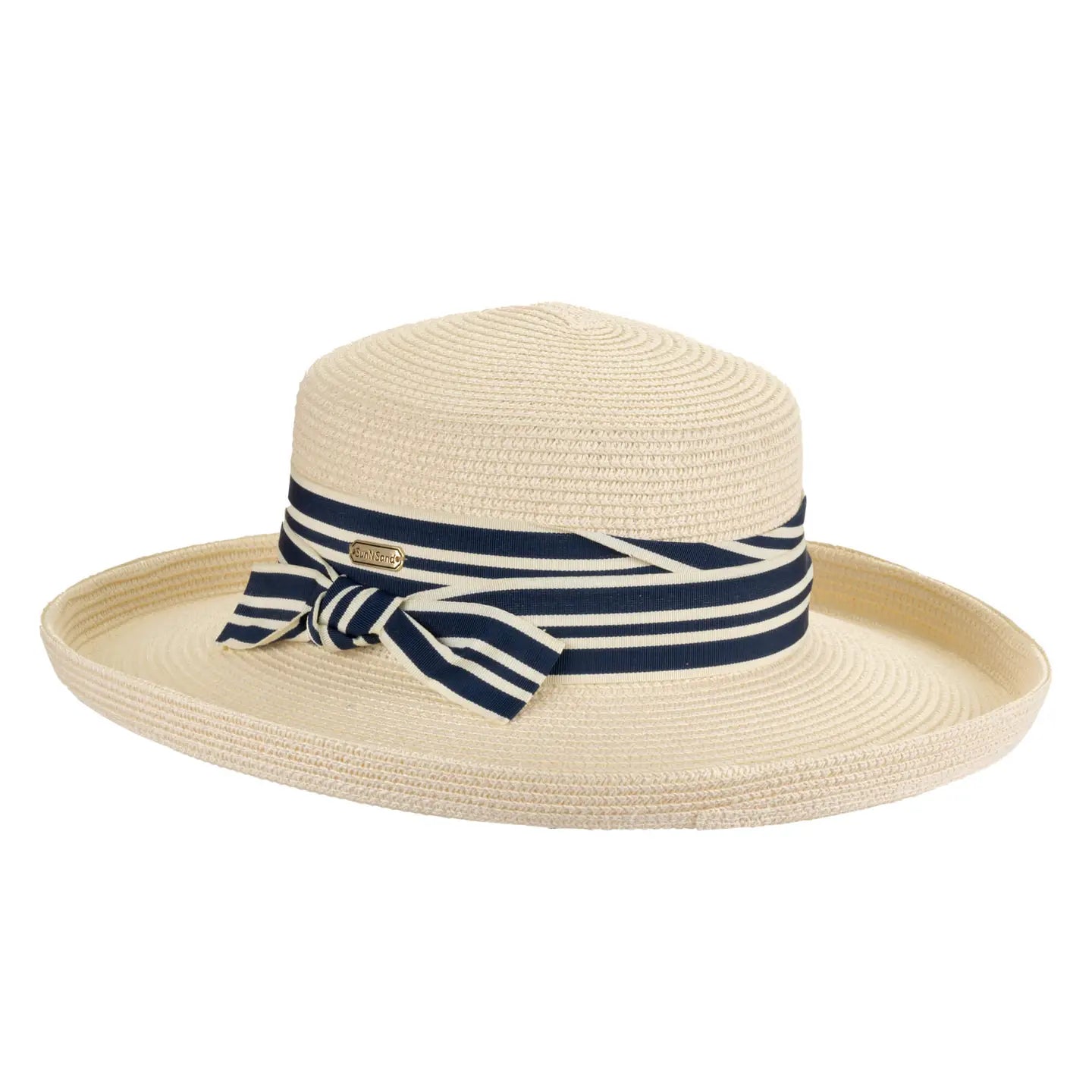 Ivory Paper Braid Boater Hat by Sun 'N' Sand - Jessi Jayne Boutique