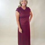 Merlot Elegance Maxi Dress - Jessi Jayne Boutique