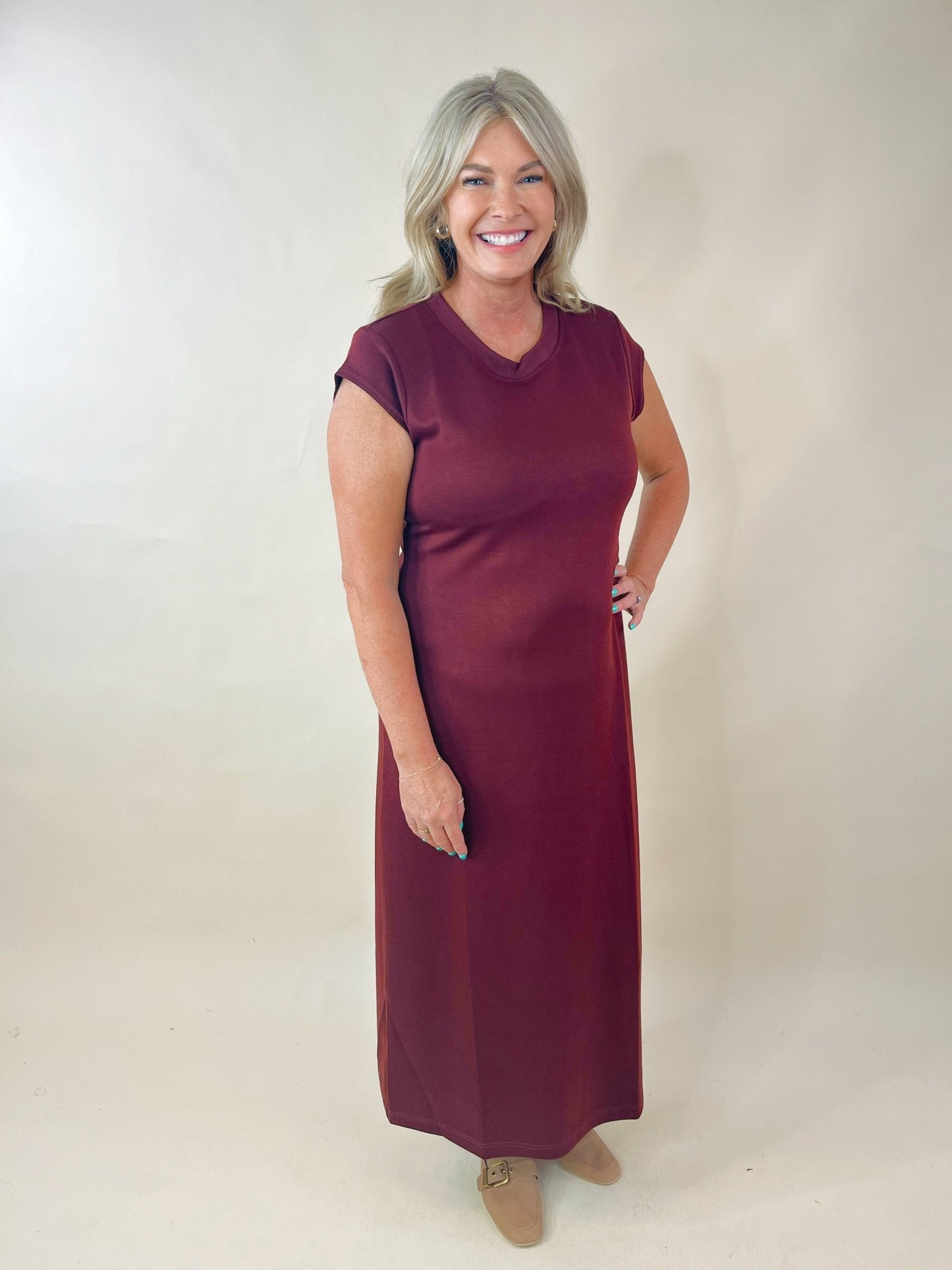 Merlot Elegance Maxi Dress - Jessi Jayne Boutique