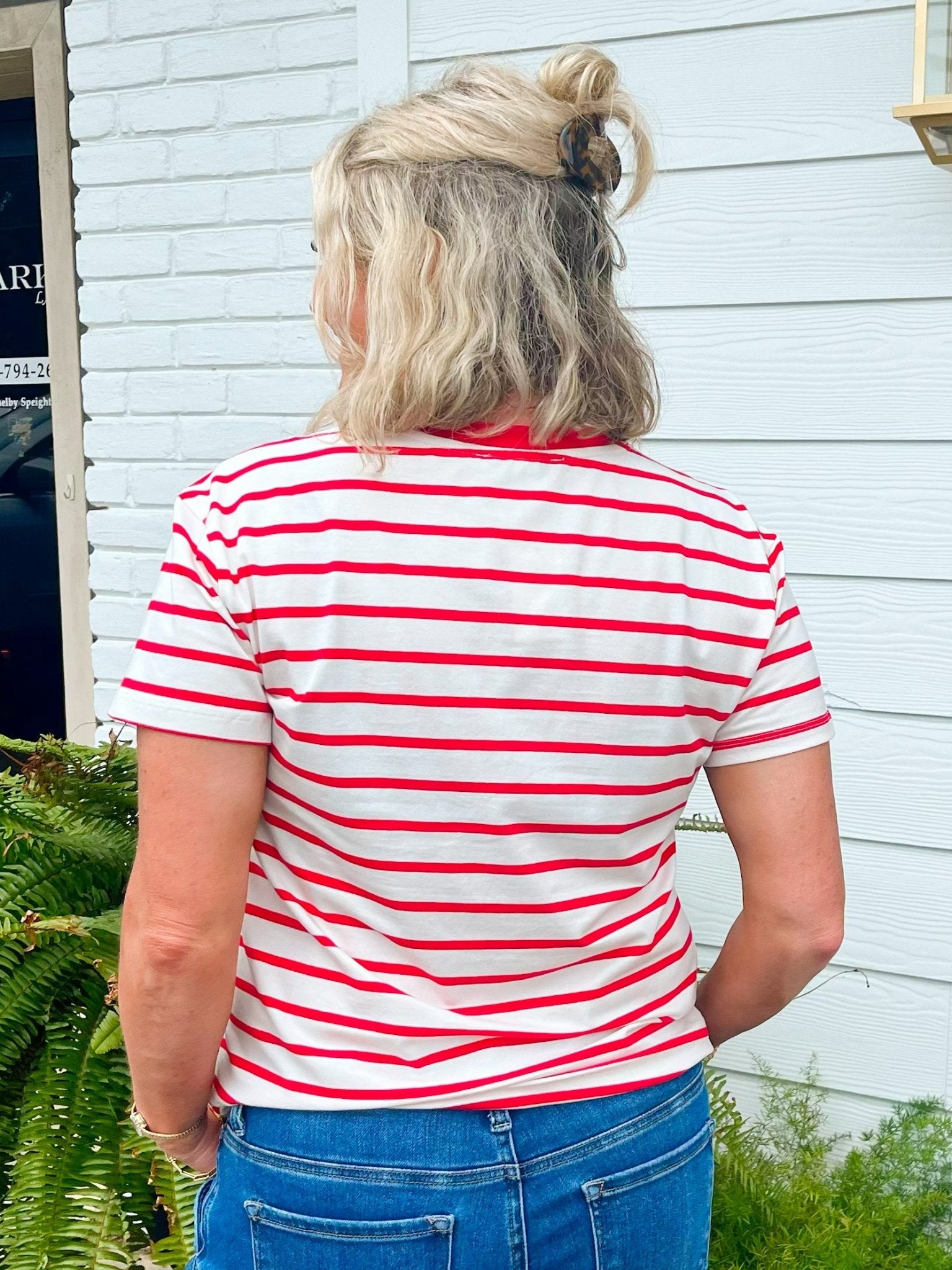 Candy Line Crew Neck Tee - Jessi Jayne Boutique