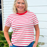 Candy Line Crew Neck Tee