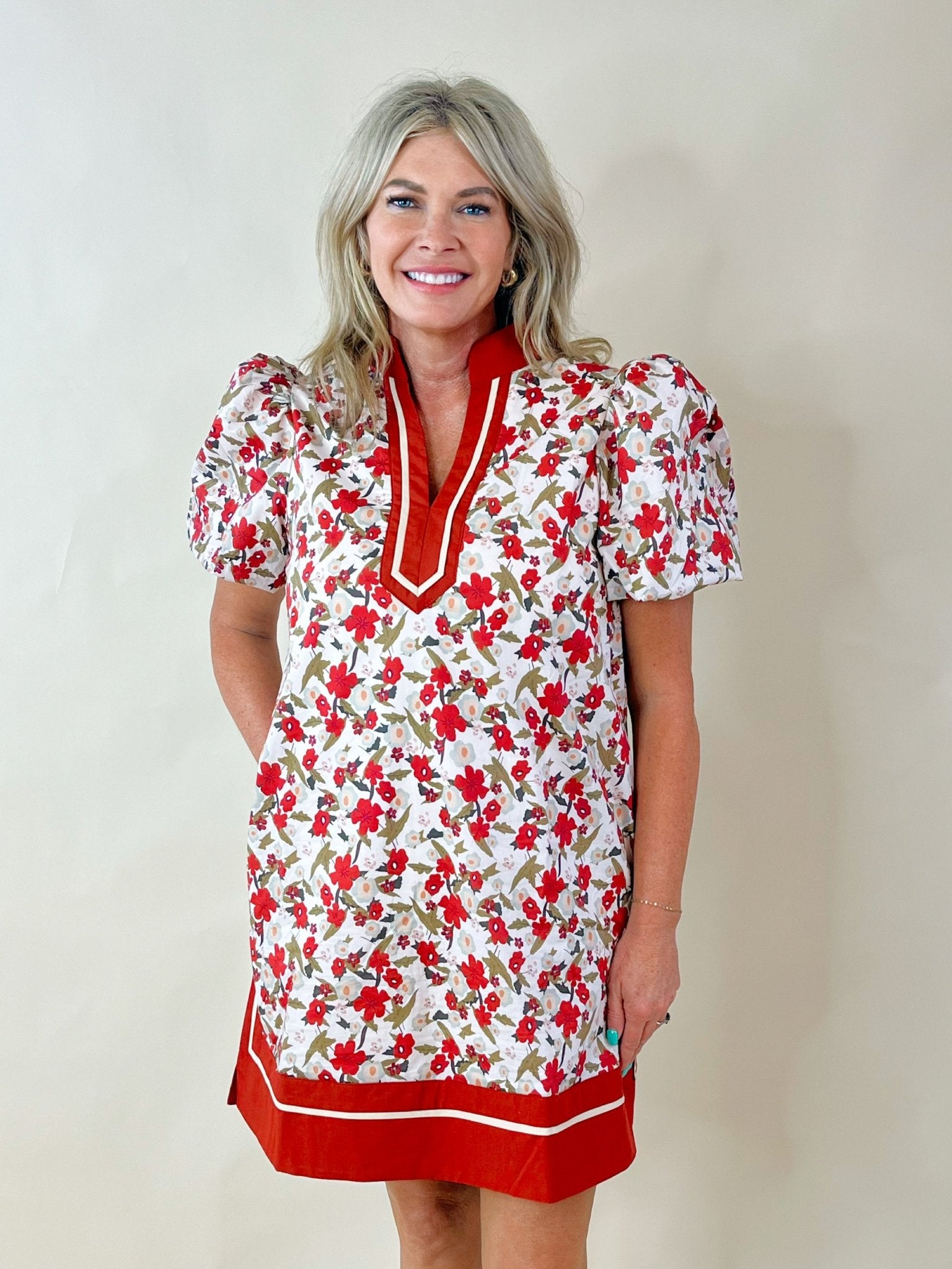Autumn Bloom Floral Mini Dress - Jessi Jayne Boutique