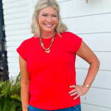 Favorite Fit Folded Sleeve Tee