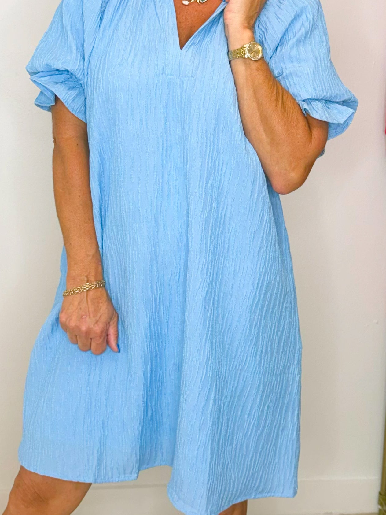 Bluebell Breezy Puff Sleeve Mini Dress - Jessi Jayne Boutique