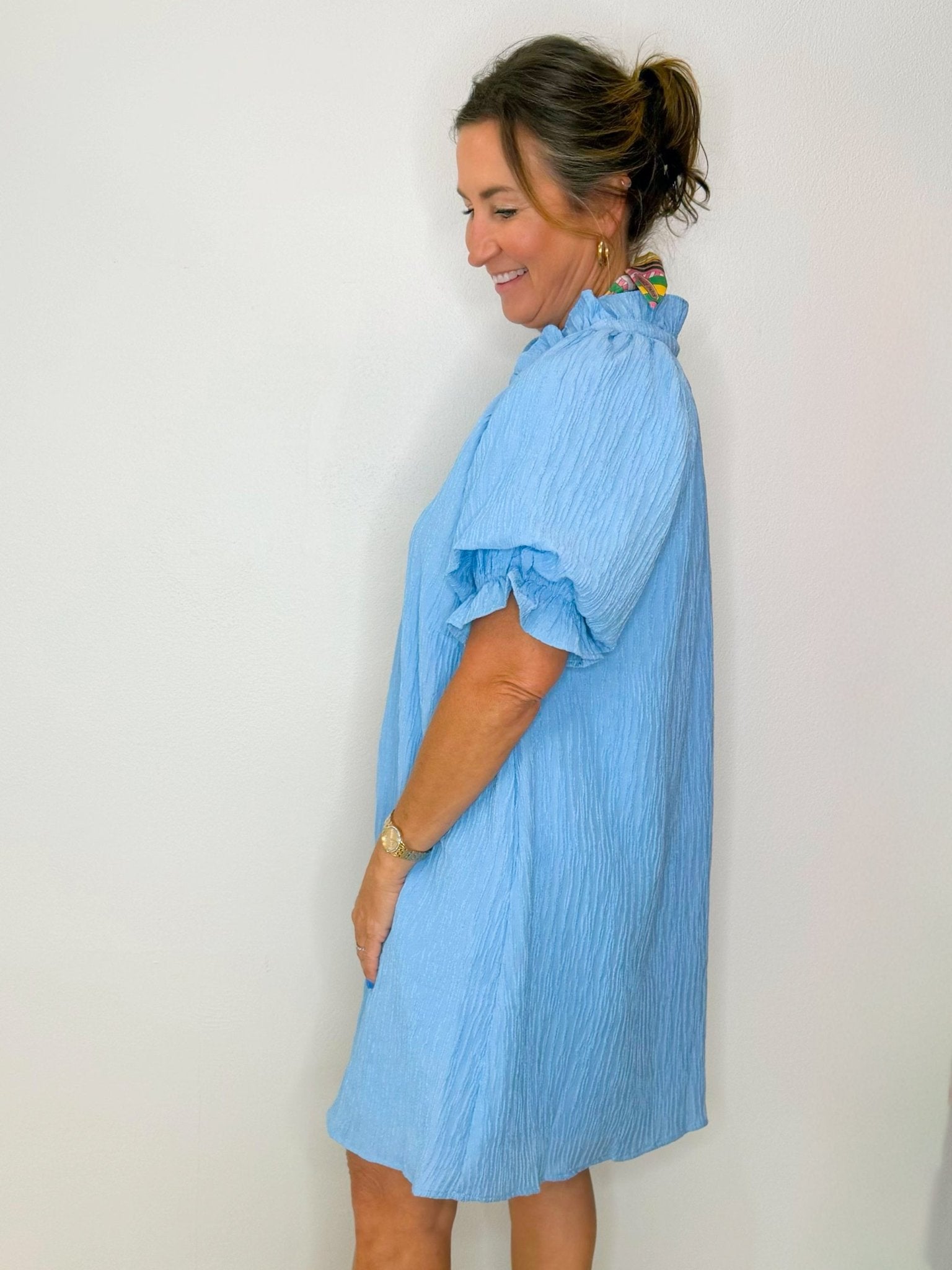 Bluebell Breezy Puff Sleeve Mini Dress - Jessi Jayne Boutique