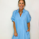 Bluebell Breezy Puff Sleeve Mini Dress - Jessi Jayne Boutique