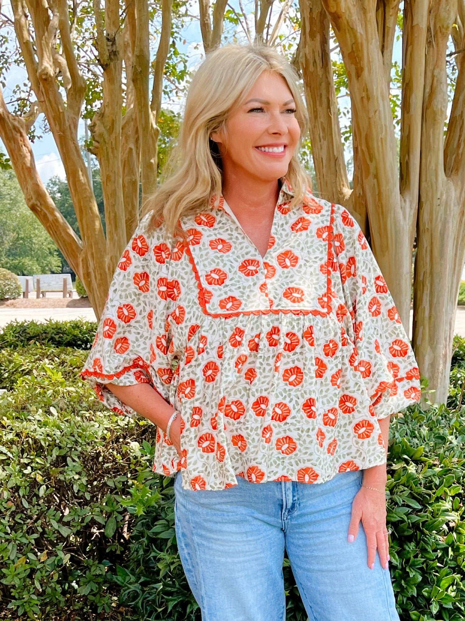 Marigold Meadow Blouse - Jessi Jayne Boutique