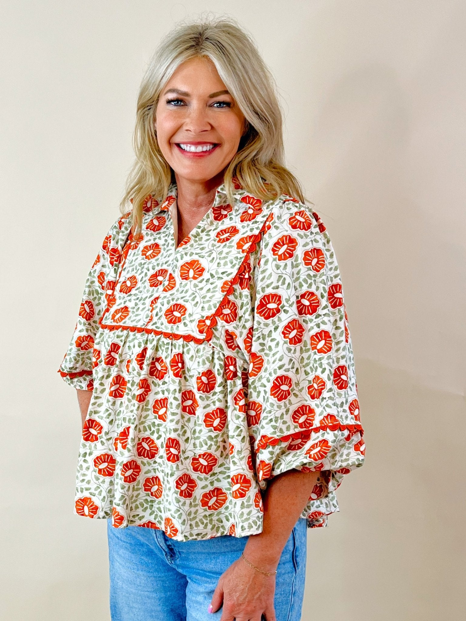 Marigold Meadow Blouse - Jessi Jayne Boutique