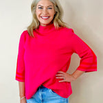 Bold Attitude Stripe Mock Neck Sweater - Jessi Jayne Boutique