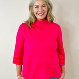 Bold Attitude Stripe Mock Neck Sweater - Jessi Jayne Boutique