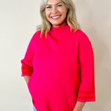 Bold Attitude Stripe Mock Neck Sweater - Jessi Jayne Boutique