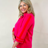 Bold Attitude Stripe Mock Neck Sweater - Jessi Jayne Boutique