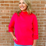 Bold Attitude Stripe Mock Neck Sweater - Jessi Jayne Boutique