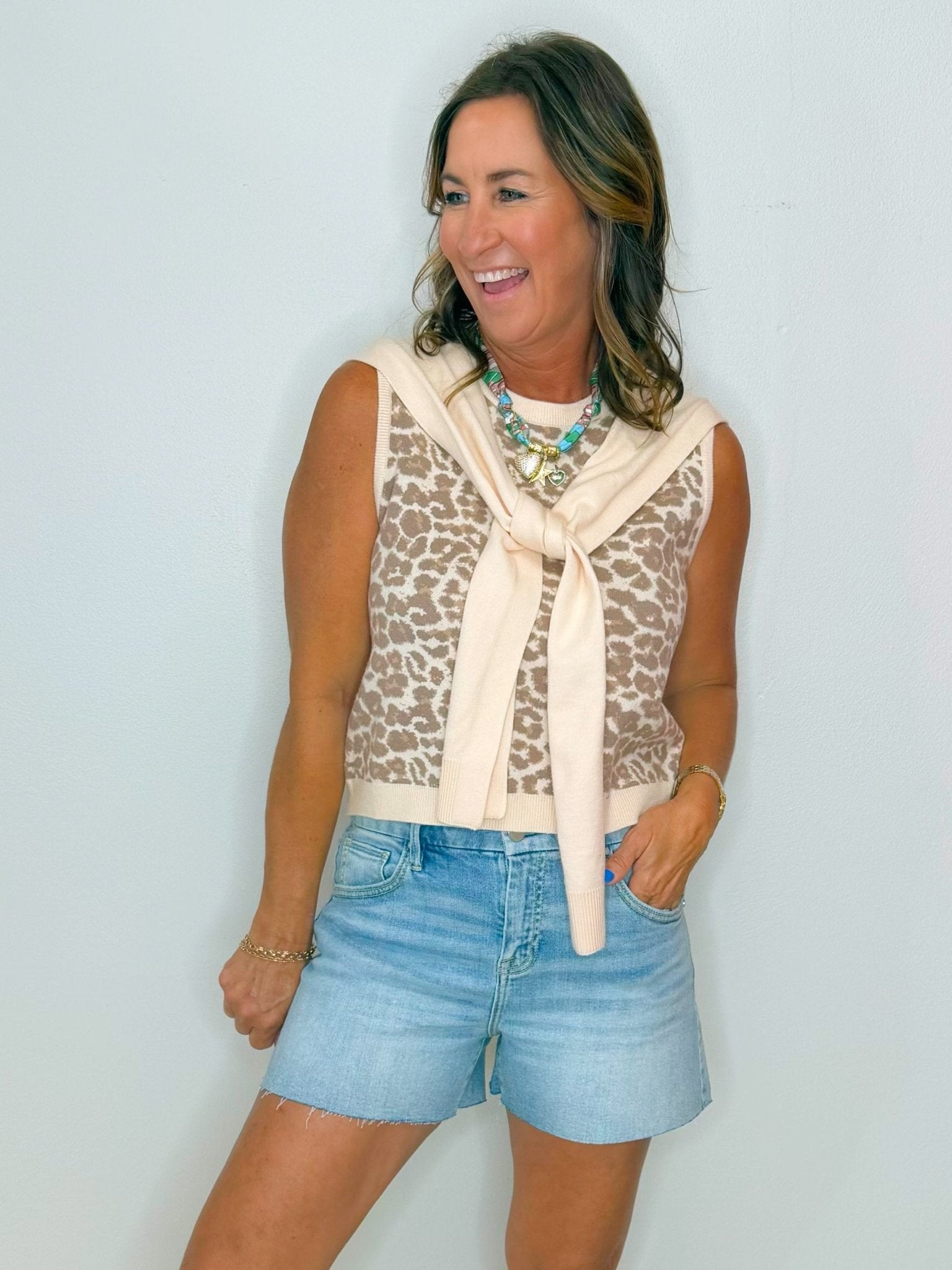 Risen Blue Bay Cutoff Shorts - Jessi Jayne Boutique