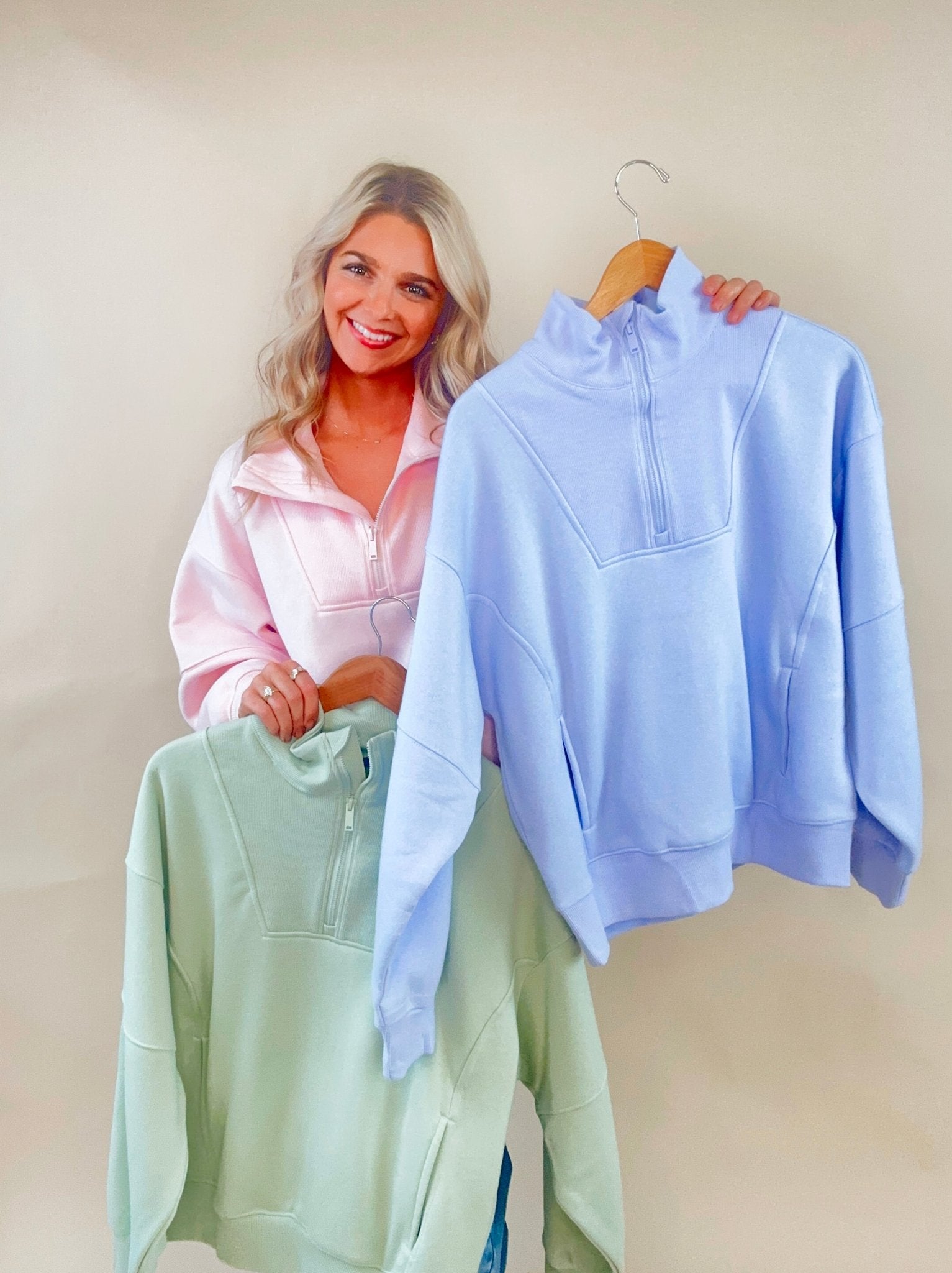 Cozy Court Quarter - Zip Pullover - 3 Colors Available - Jessi Jayne Boutique