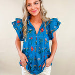 Meadow Muse Embroidered Top - Jessi Jayne Boutique