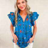 Meadow Muse Embroidered Top - Jessi Jayne Boutique